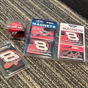 Dale Earnhardt Junior #8 Nascar Red and Black Racing Magnets Set